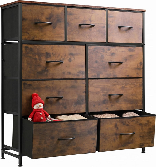 Nine-drawer wardrobe, fabric storage unit, suitable for bedrooms, hallways, entryways, and walk-in closets. Tall cabinet storage unit.